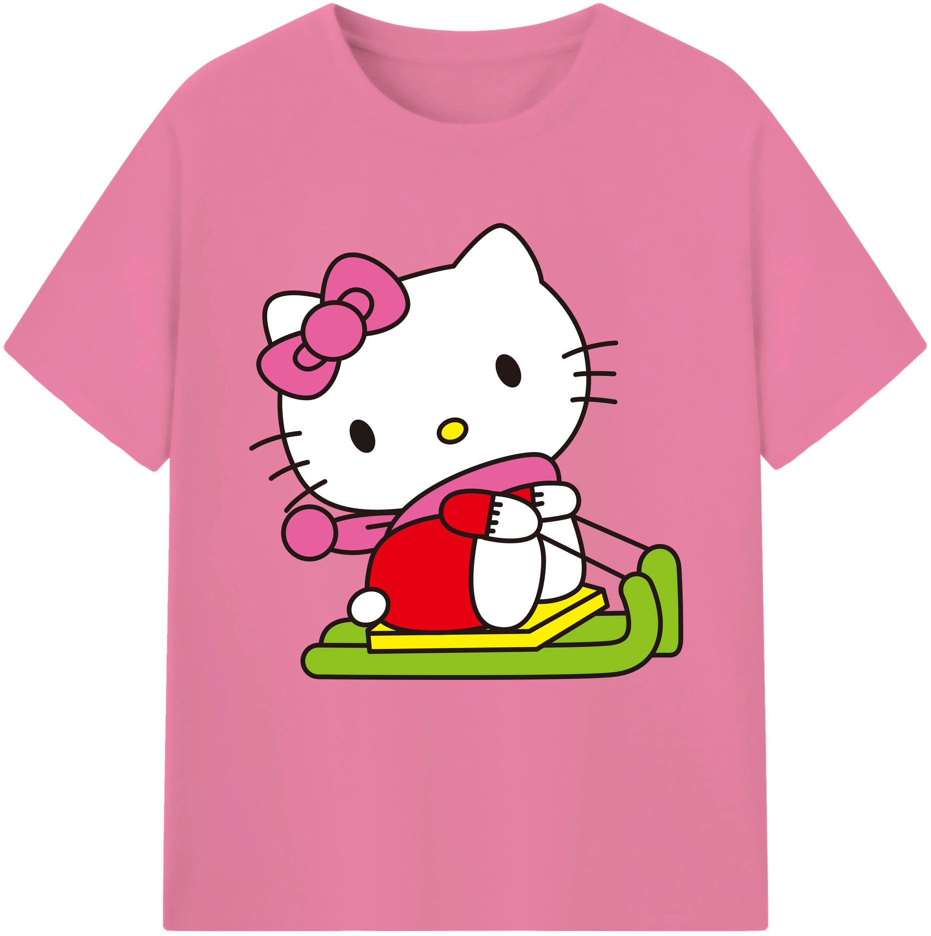 （画像用） Hello Kitty ハローキティ 綿100％半袖Tシャツ（フロントプリント）